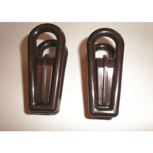 Plastic Hanger Replacement Clips, Brown